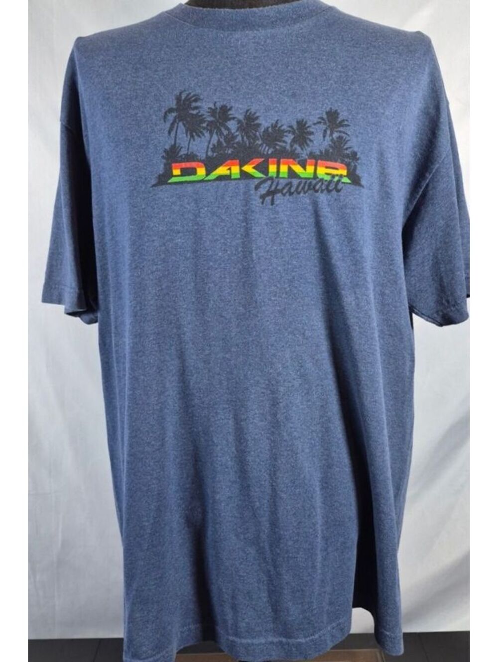 Dakine Hawaii XL Made in USA Blue Surf Skate Graphic T Shirt